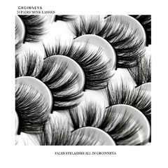 Cílios GROINNEYA 5/10/20 pares 3D Cílios postiços naturais Cílios postiços - comprar online