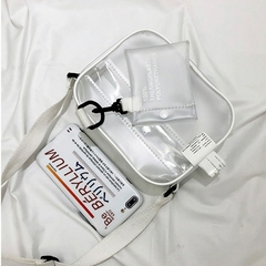 Bolsa feminina casual translúcida translúcida em PVC transparente bolsa de omb en internet
