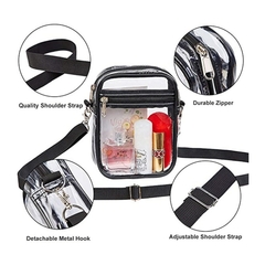 Imagen de Bolsa feminina casual translúcida translúcida em PVC transparente bolsa de omb