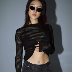 Camiseta Manga Longa Transparente