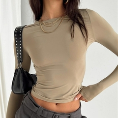 Camiseta Manga Longa Lisa