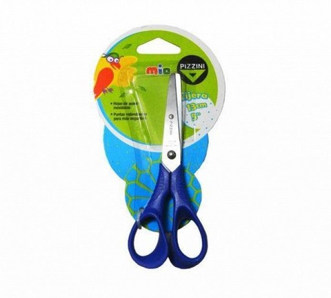 TIJERA ESCOLAR MAXI MIO 13CM HJS.ACERO BLISTER PIZZINI - PS53C