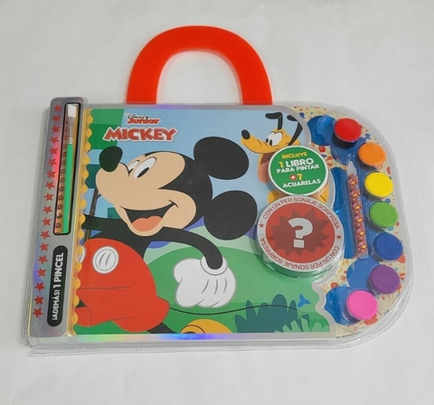 LIBRO PARA PINTAR CON ACUARELAS MICKEY EN VALIJA VERTICE