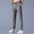 Calça Comprida De Seda Fria Casual Masculina Reta Larga De Verão Slim-Fit Esticada Esportiva - loja online