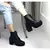 Bota Feminina Conforto Coturno Cano Curto Salto Médio Grosso
