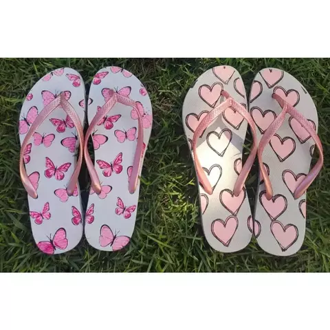 Kit 2 Pares Chinelo Feminino Várias Cores