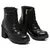 Bota Feminina Coturno Cano Curto Salto Médio Tratorado com ziper - comprar online