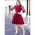 Imagem do Vestido Midi Godê Manga Longa + Cinto