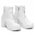 Bota Feminina Coturno Cano Curto Salto Médio Tratorado com ziper - comprar online