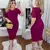 Vestido Midi Pluz Size Com Manga Princesa