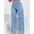 Calça Wide Leg Pantalona Jeans Cintura Alta Levanta Bumbum