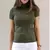 Blusa Feminina Manga Curta Gola Alta Canelada