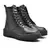 Bota Coturno Cano curto Tratorada Blogueira Preta Fosca Verniz - comprar online