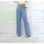 Calça Jeans Wide Leg Cintura Alta Tecido Grosso Pantalona - loja online