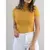 Blusa Feminina Manga Curta Gola Alta Canelada - comprar online