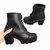 Bota Feminina Conforto Coturno Cano Curto Salto Médio Grosso - comprar online