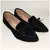 Sapatilha Feminina Bico Fino Rasteirinha Mocassim Feminino Rasteira Preta Sandália Casual Sapato Feminino Preto Confortável Molec Moda - Lojas Angelini | Frete Grátis para Todo Brasil