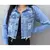 Jaqueta jeans manga longa destroyed / cropped moda blogueira - comprar online
