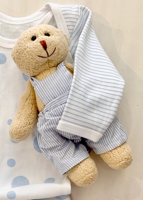 Ursinho P em Plush com Macacão Azul ou Bege