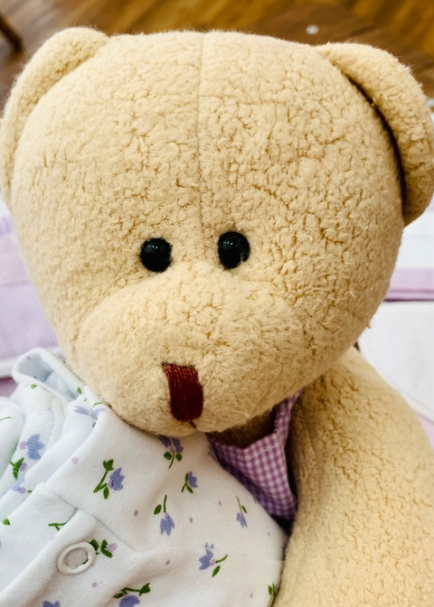 Ursinhas G em Pele de Plush com Vestido Rosa ou Lilás