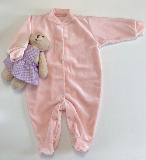 Macacão Bebê Plush Rosa (RN, P)