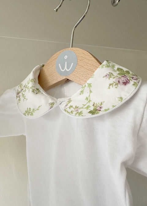 Body Clean com Gola Floral Lilás e Verde (Prematuro-RN) - comprar online