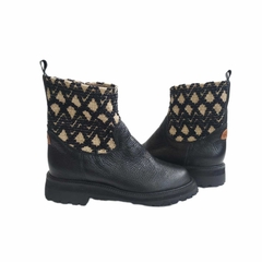Bota Couro com Tecido - comprar online