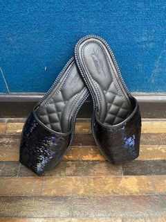 Alpargata Paetê Preto - Solado de Borracha - loja online