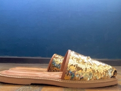 Alpargata Paetê Dourado - Solado de Borracha na internet