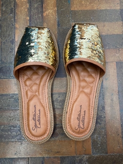 Alpargata Paetê Dourado - Solado de Borracha - Santíssima Catarina