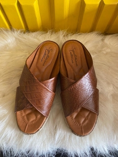 Chinelo França - Croco Marrom