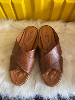 Chinelo França - Branco com Preto - loja online