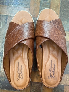 Chinelo França - Croco Marrom - Santíssima Catarina