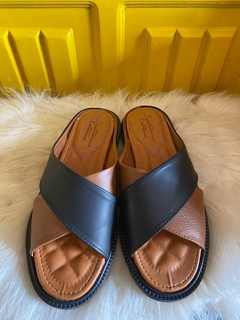 Imagem do Chinelo França - Branco com Preto