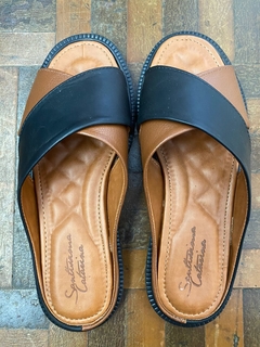 Chinelo França - Croco Marrom - comprar online