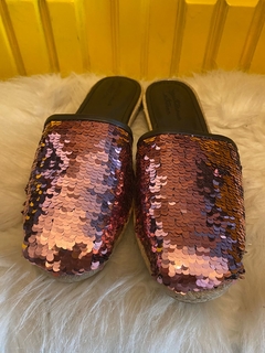 Alpargata Paetê Rosa - Solado de Borracha - comprar online