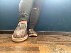 Mocassim Bico Fino - Croco Verde - comprar online