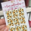Película de unha flores fundo amarelo FRL - 173