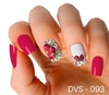 Película de unha floral laço DVS - 093
