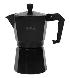 Cafetera italiana 9 tazas HUDSON negra