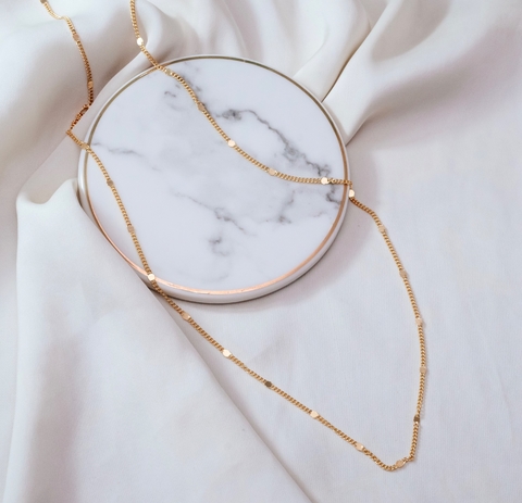 Colar grumet com bolinha chapeada