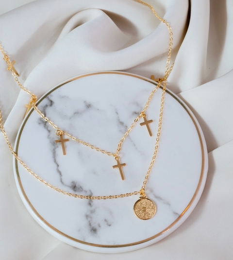 Colar duplo espírito santo