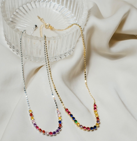 Choker rivieras coloridas