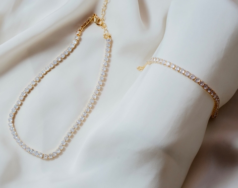 Choker riviera com zircônias 4mm