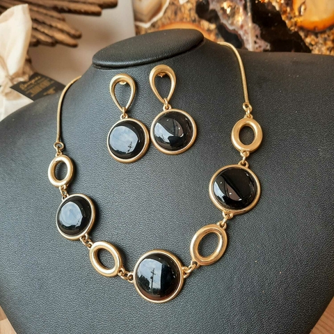 CONJUNTO ISIS - ÁGATA PRETA