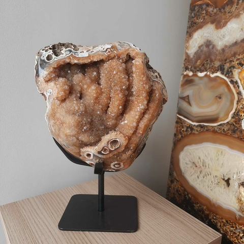 GEODO FORMA LIVRE POLIDO COM BASE - PEÇA#10 - 3,69KG