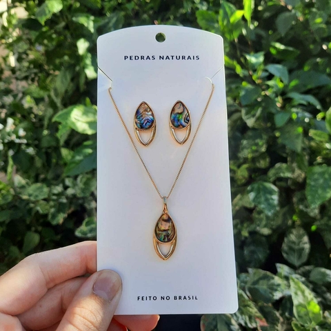 Conjunto Colar e Brincos - Abalone Hera