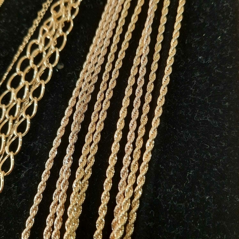 CORRENTE CORDÃO BAIANO 1,6MM - BANHO OURO - 45CM