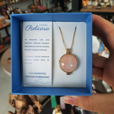 RELICÁRIO - QUARTZO ROSA - comprar online