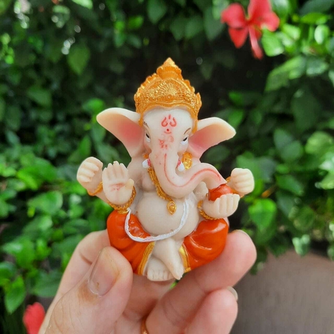 Ganesha - Colorida - 7cm - Resina